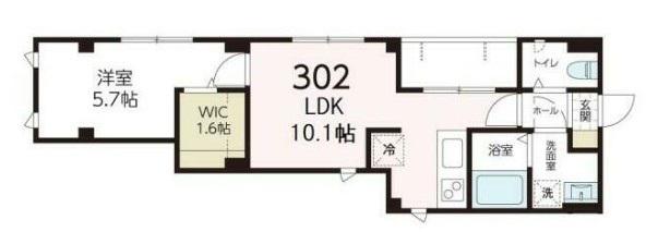 エヌブランシュ(1LDK/3階)の間取り写真