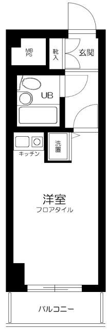 ライオンズマンション元浅草(ワンルーム/10階)の間取り写真