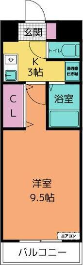 A・CITY新安城東(1K/1階)の間取り写真