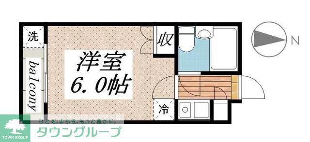 ジュネパレス越谷第02(1K/2階)の間取り写真