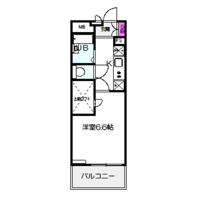 プロスパーコート鶴橋(1K/3階)の間取り写真