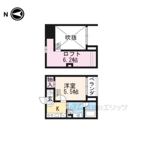 TIERRA(1K/2階)の間取り写真