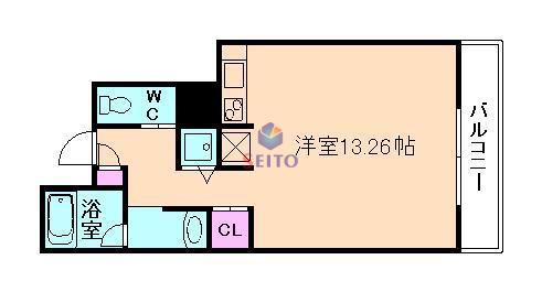 ザ タワー大阪レジデンス(ワンルーム/7階)の間取り写真
