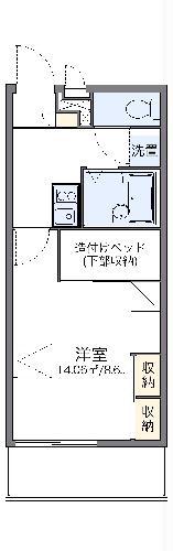 レオパレスハピネス今池(1K/3階)の間取り写真