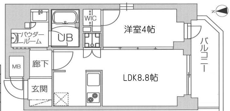 LHビル(1LDK/5階)の間取り写真