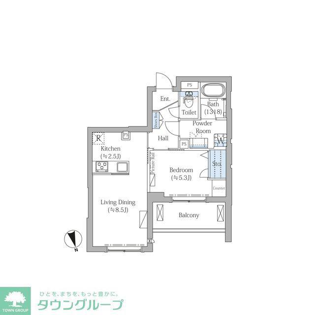 ザ・プレイス中野桃園(1LDK/2階)の間取り写真