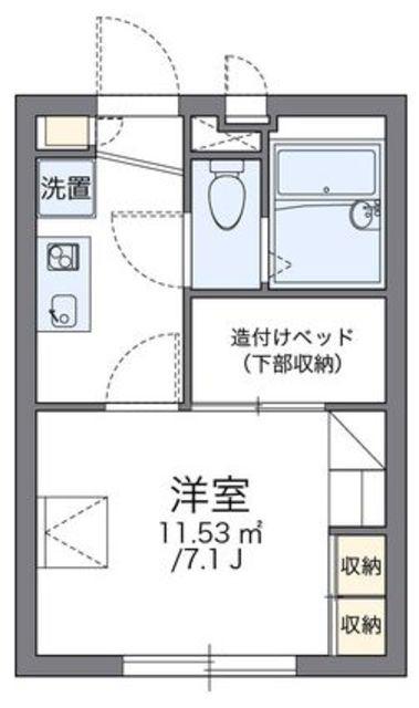 レオパレスサニーテラス北千束(1K/2階)の間取り写真