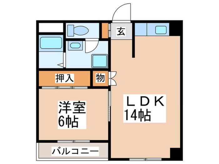 池内ビル(1LDK/3階)の間取り写真