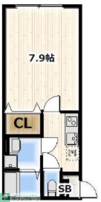 GRANSUGAR YACHIYO(1K/2階)の間取り写真