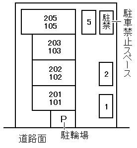 フラワーハイツ(2DK/1階)の間取り写真