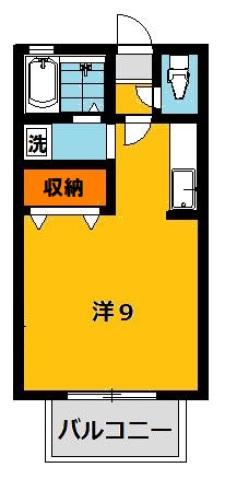 ニューコーポ II(ワンルーム/2階)の間取り写真