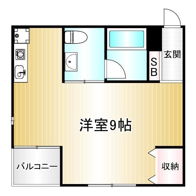 NERV西早稲田(1K/1階)の間取り写真