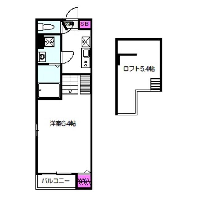 FRANC(1K/1階)の間取り写真