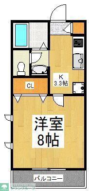 メゾンルミエール(1K/1階)の間取り写真