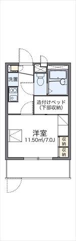 レオパレスWIN(1K/1階)の間取り写真