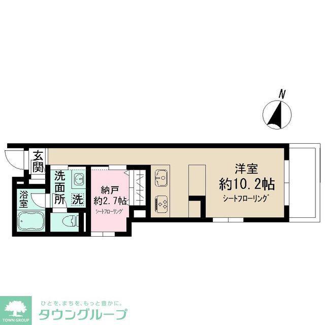 ADMIRAL HIMONYA(ワンルーム/3階)の間取り写真