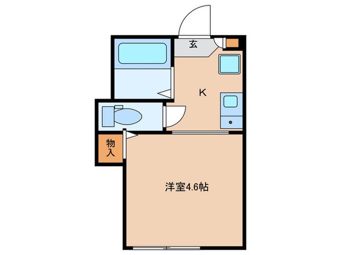 エムエーハイツ(1K/1階)の間取り写真