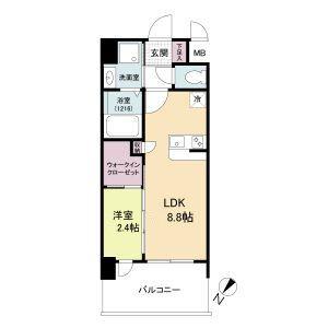 セレニテ神戸西アリエ(1LDK/9階)の間取り写真