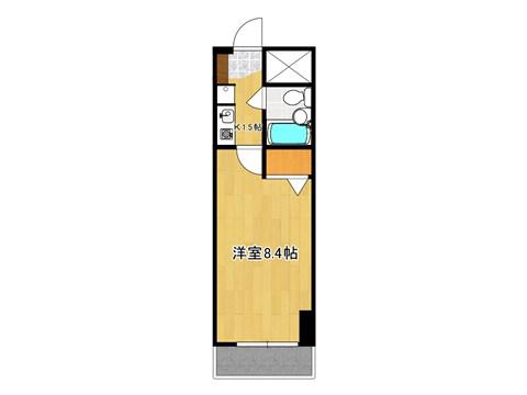 ライオンズマンション甲府中央 0304号(1K/3階)の間取り写真