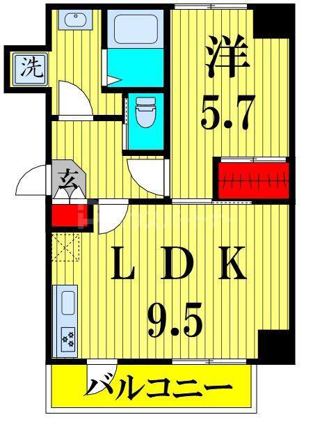 MAC梅島コート(1LDK/3階)の間取り写真