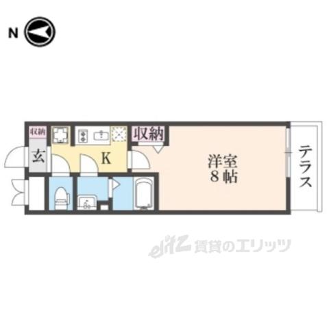 グランデコート薬大前ノース2(1K/1階)の間取り写真