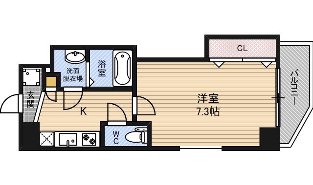 ラグゼ都島北2(1K/2階)の間取り写真