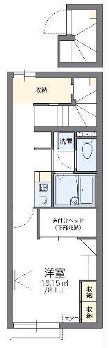 レオパレスSUN LIGHTII(1K/2階)の間取り写真