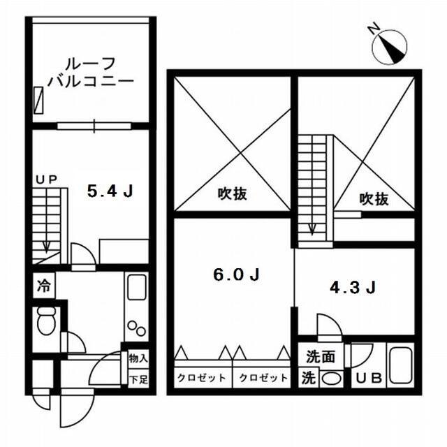 セントエルモ町田(1DK/4階)の間取り写真