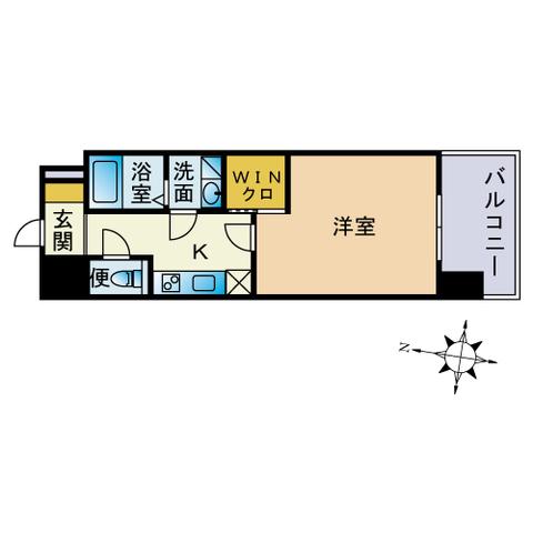 CAVANA TENJIN MINAMI(1K/2階)の間取り写真