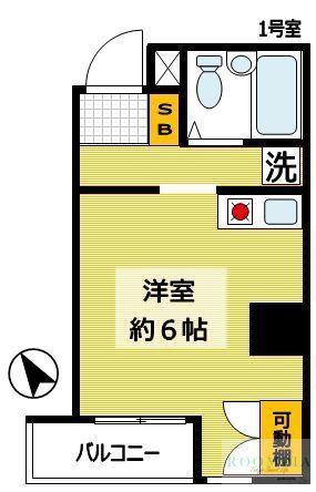 グランマーレ早稲田(ワンルーム/4階)の間取り写真