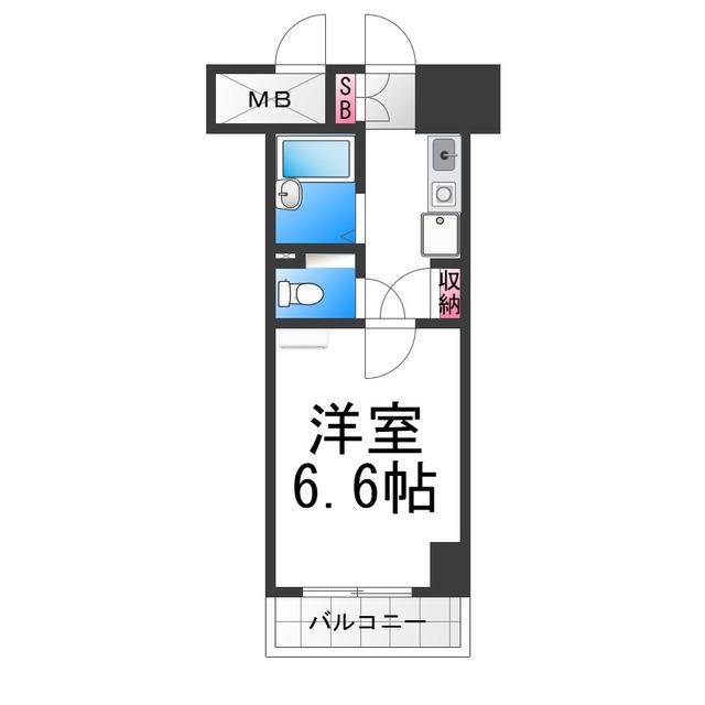 ボン・シェール堺(1K/8階)の間取り写真