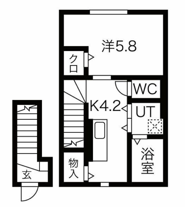 MEZY本町(1K/2階)の間取り写真