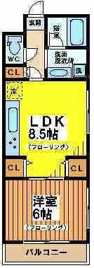 スターハイツ初台(1LDK/3階)の間取り写真