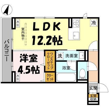 浦和美園PJ 2(1LDK/2階)の間取り写真
