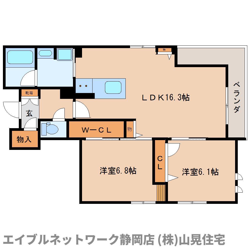 ATELIELL(2LDK/2階)の間取り写真