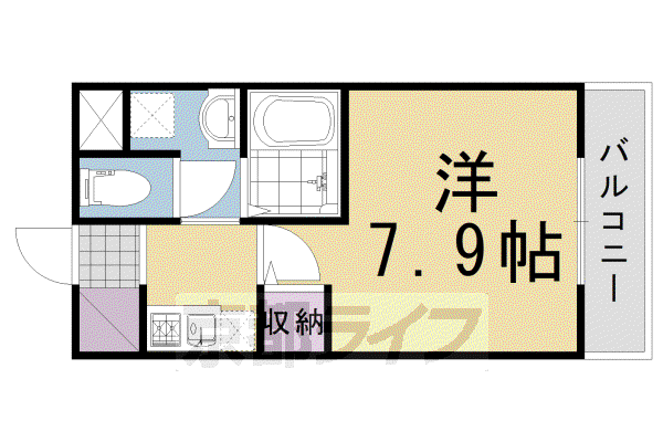 SYS長岡京(1K/3階)の間取り写真