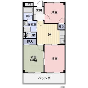 グリンピア花水木(3DK/2階)の間取り写真
