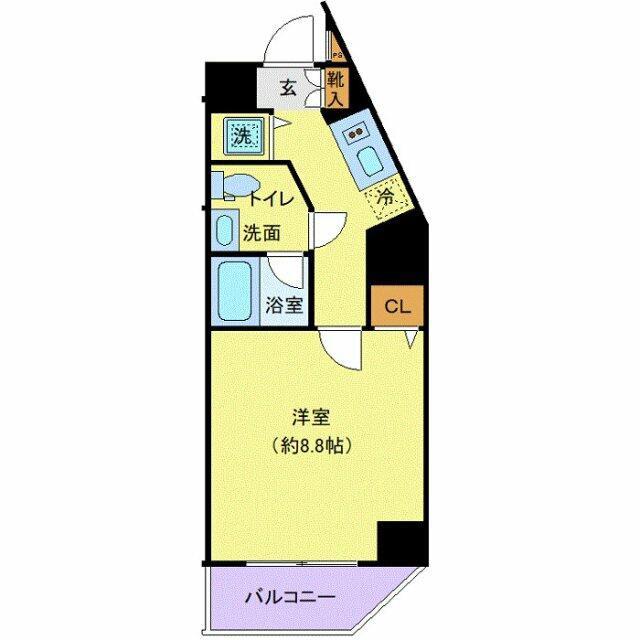 R.HOURS MEJIRO AVE(1K/7階)の間取り写真