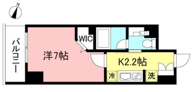 プライムメゾン初台(1K/4階)の間取り写真