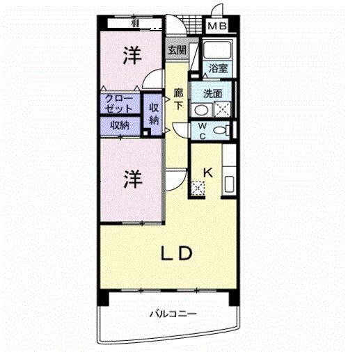 ポルトーネ(1LDK/2階)の間取り写真