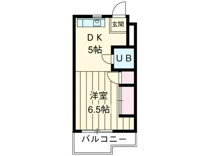 エクレール峰(1DK/3階)の間取り写真