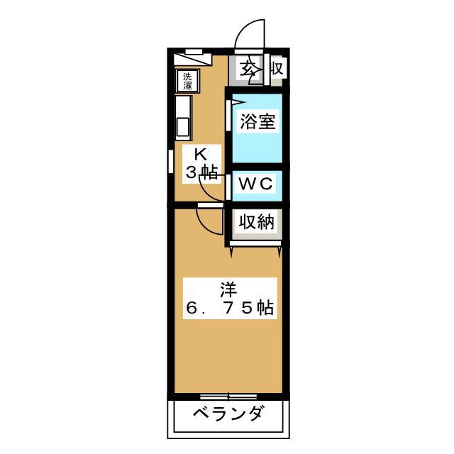 ベルハイツ(1K/1階)の間取り写真