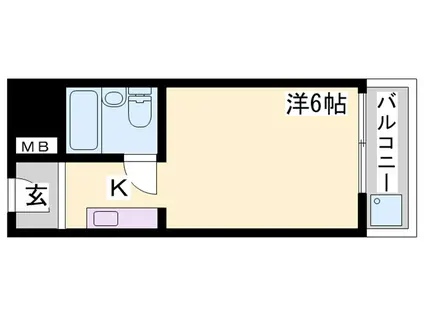 メゾン・ド・六甲パートI(1K/6階)の間取り写真