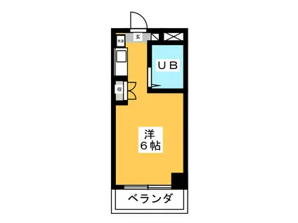 千信レジデンス(ワンルーム/1階)の間取り写真