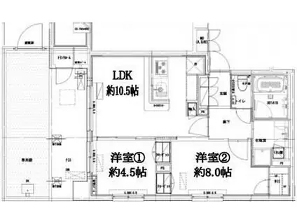 クラッシィコート北大塚(2LDK/1階)の間取り写真