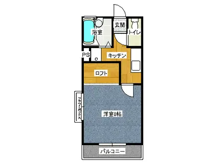 Y`Sガーデンプレイス エトワール(1K/3階)の間取り写真