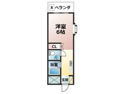 グランカーサ大牟田駅(ワンルーム/5階)の間取り写真