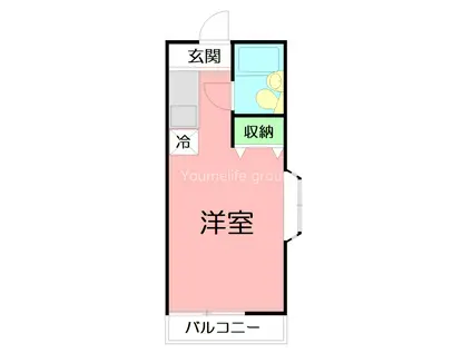 下田 ビル(ワンルーム/2階)の間取り写真