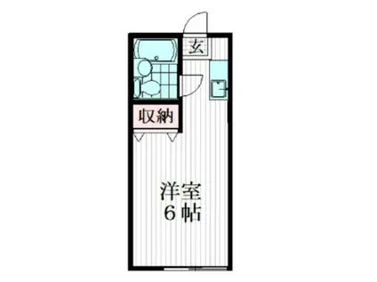 三田ハイツ(ワンルーム/2階)の間取り写真
