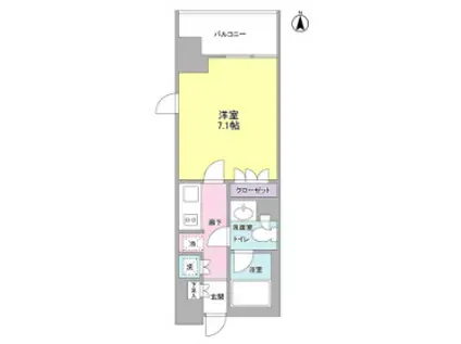 CERESIA COURT ASUKAYAMA(1K/7階)の間取り写真